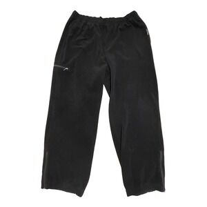 Head Fleece Lounge Pants Relaxed Fit Activewear Black‎ Zipper Pockets Size Large